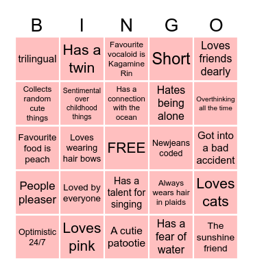 Chiyo bingo Card