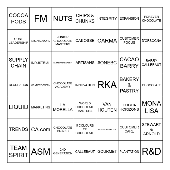 BC BINGO! Bingo Card
