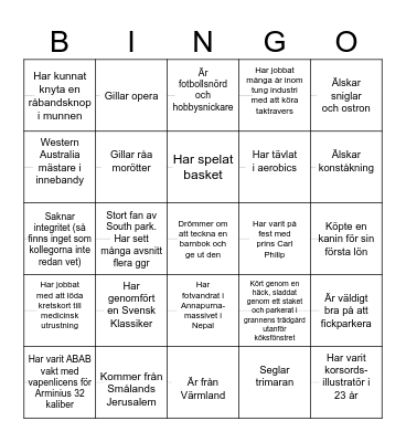 Hemsös julmingelbingo 2023 Bingo Card