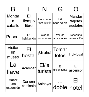A2U1L2 Vocab Bingo Card