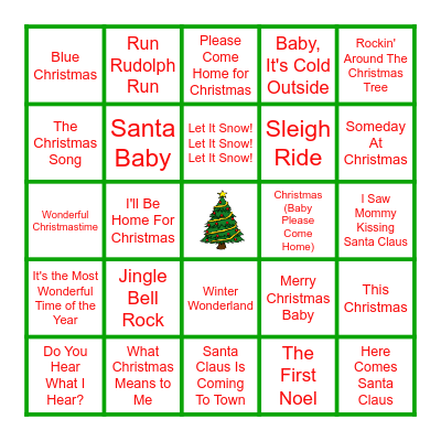 Christmas Bingo Card