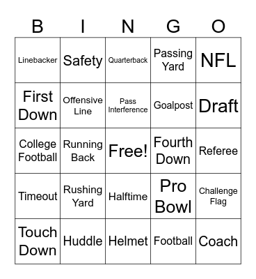 MH Training Day 2023 Football Bingo Card