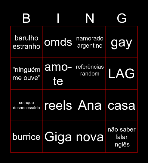 RAFAMOS BINGO Card