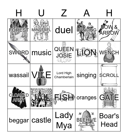 MADRIGAL BLACKOUT BINGO Card