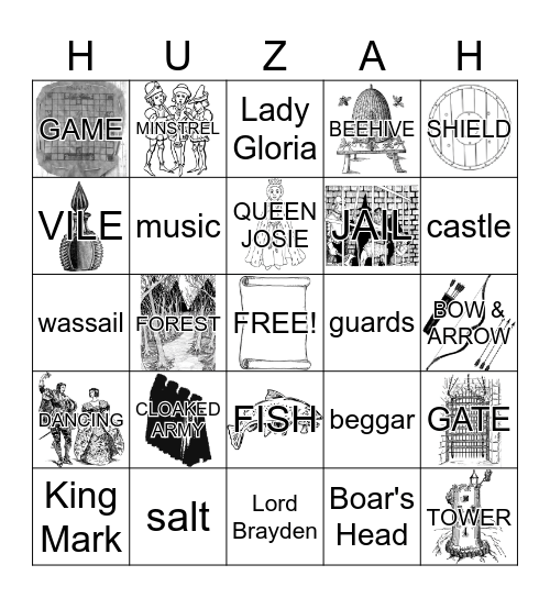 MADRIGAL BLACKOUT BINGO Card