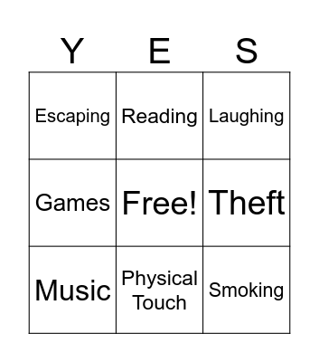 Types of Rebellion Bingo Card