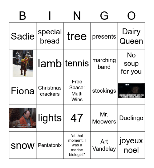 Christmas Bingo Card
