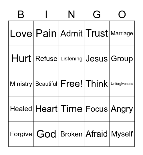 FBNH BINGO! Bingo Card