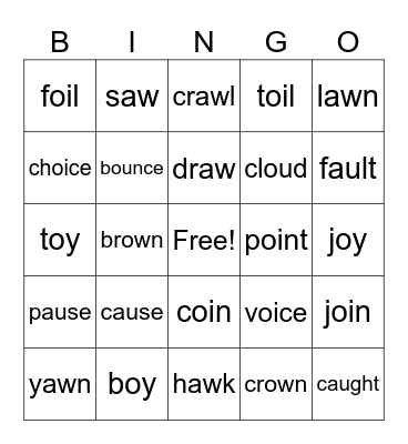 3rd grade Bingo Card