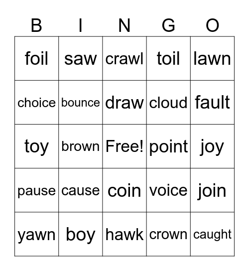 3rd grade Bingo Card