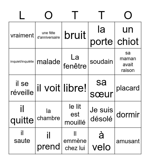 Chapitre 6-7 Brandon Brown Veut un Chien Bingo Card