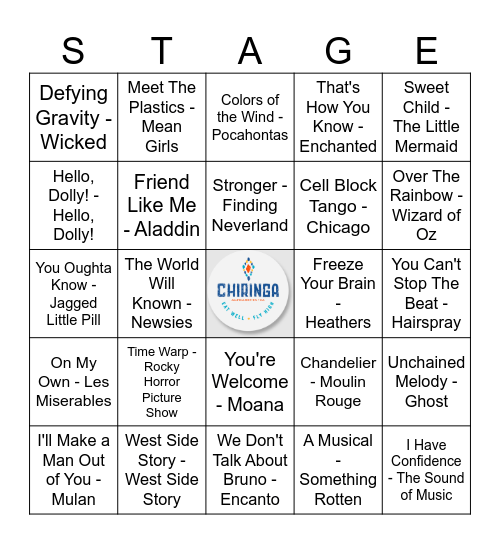 Song and Dance Bingo Card