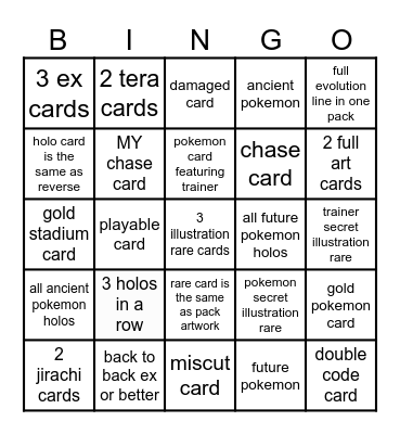 Paradox Rift Booster Box Bingo Card