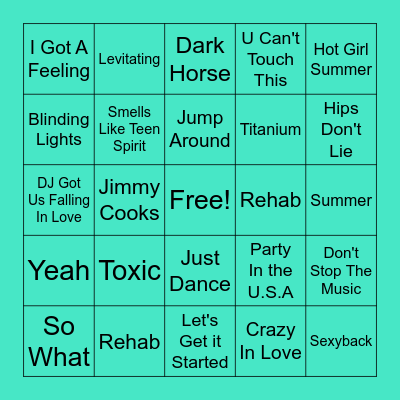 PARTY FAVORITES Bingo Card