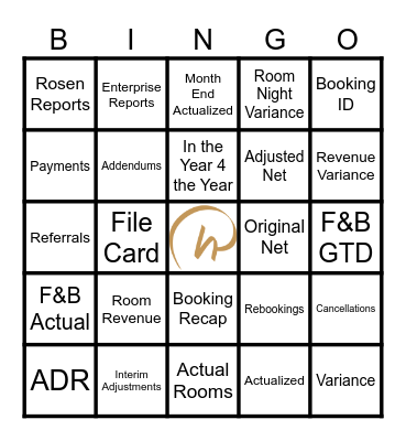 Productivity Bingo Card