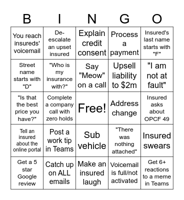 SR January Bingo! Bingo Card