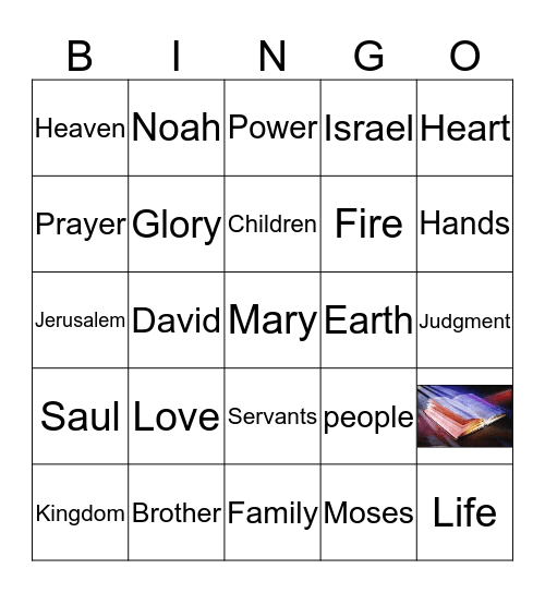 BIBLE BINGO Card