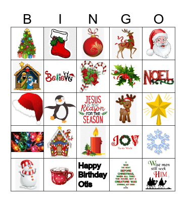 Stokes Christmas Bingo Card