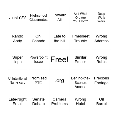 Envirovoters Blooper Bingo 2023 Bingo Card