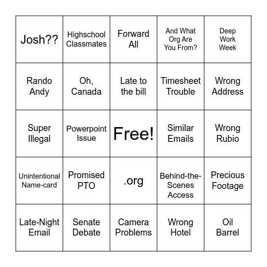 Envirovoters Blooper Bingo 2023 Bingo Card