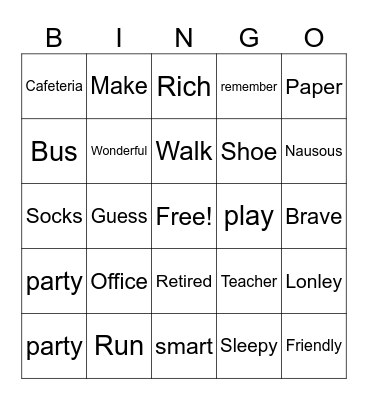 ASL Bingo 2 Bingo Card