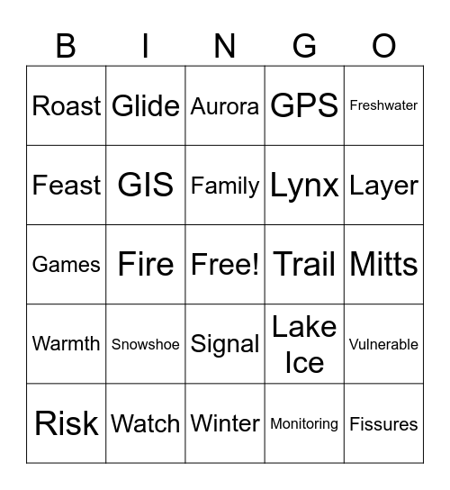 CIER/NextGen ICY BINGO Card