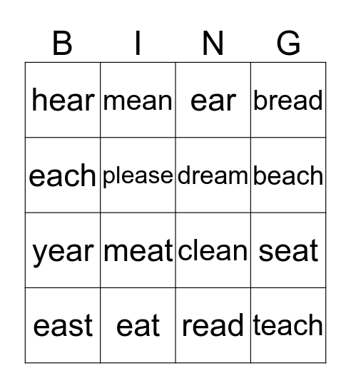 ea Bingo Card
