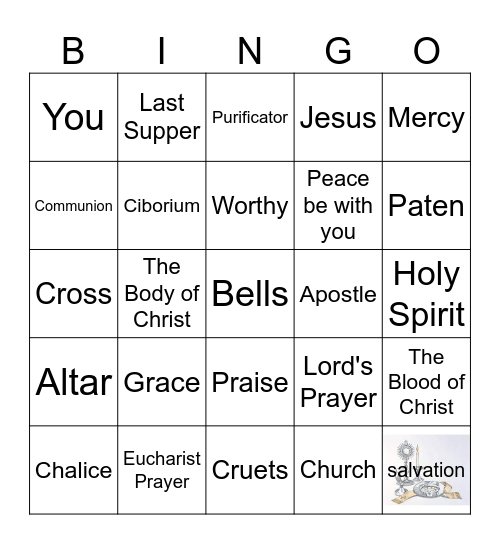 HOLY EUCHARIST Bingo Card