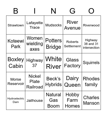 ACTS Fall BINGO Card