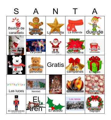 Navidad Bingo Card