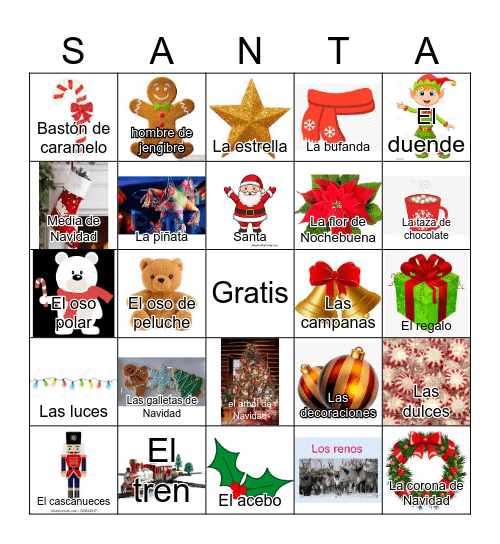 Navidad Bingo Card