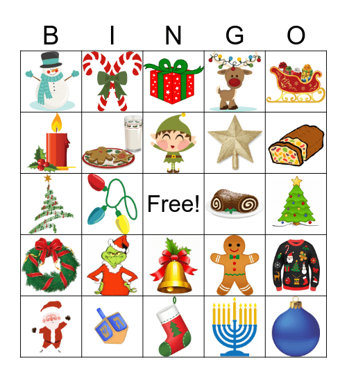 Holiday Bingo Card