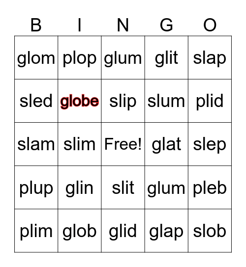 L blends Bingo Card