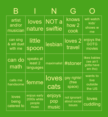 are you kela’s type Bingo Card