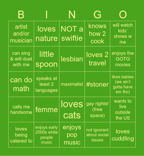 are you kela’s type Bingo Card