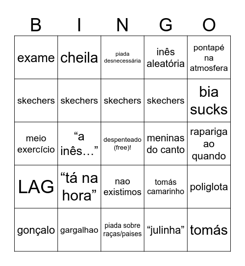 mat bingo Card
