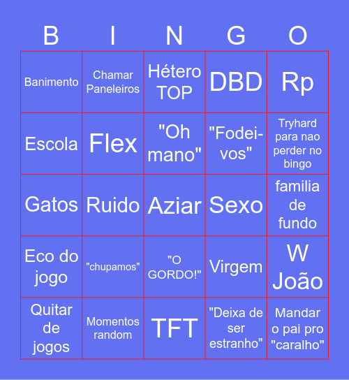 Shapisca Bingo Card