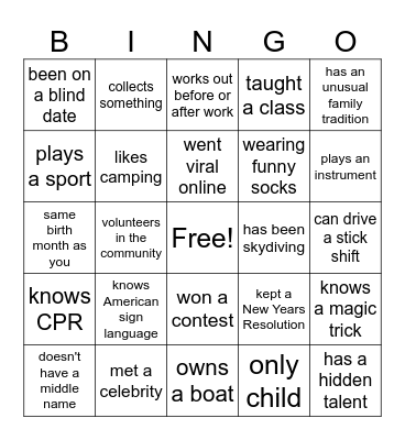 Bingo Card