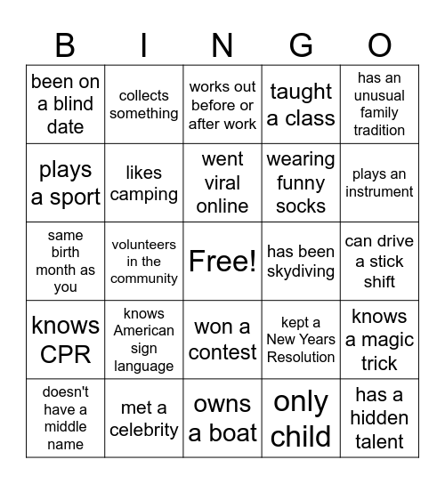 Bingo Card