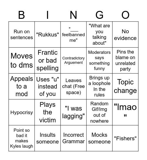 WingsWho Story Bingo Card