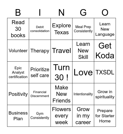 Kiara ! Bingo Card