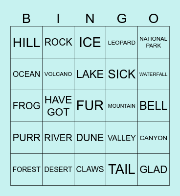 SIXTH GRADE Bingo Card