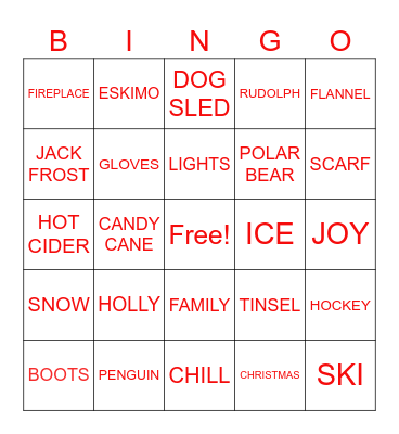 WINTER BINGO Card