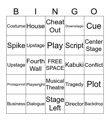 THEATER BINGO Card