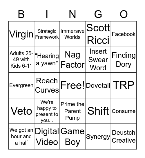 3DS SMR Bingo Card