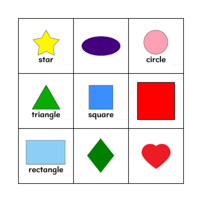 Shapes Bingo Card