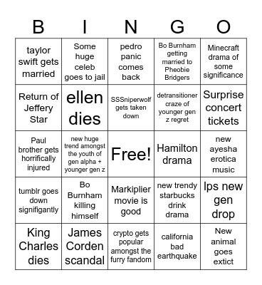 2024 bingo Card