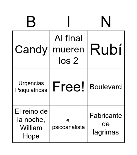 LIBROS Bingo Card