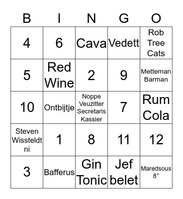 POUTREL 2 SUPER Bingo Card