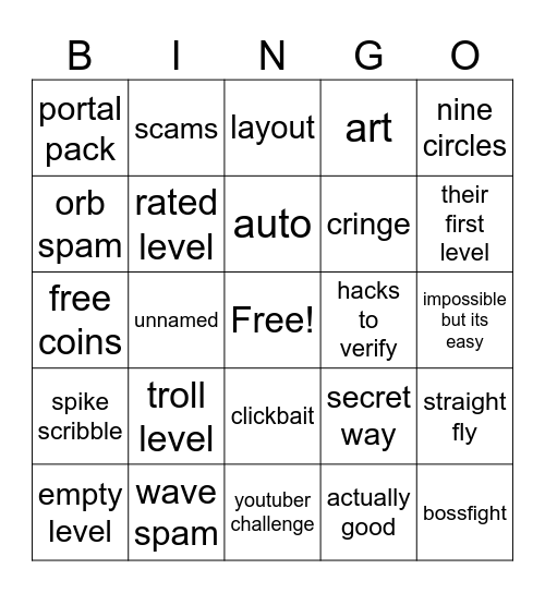 gd bingo Card